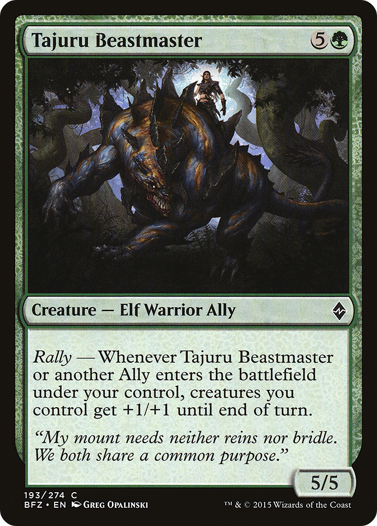 Image of Tajuru Beastmaster (BFZ-193) - Battle for Zendikar Foil