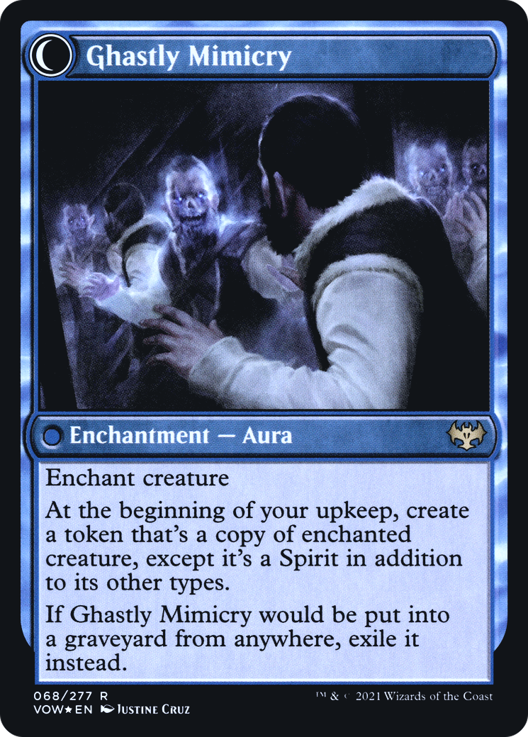 Image of Mirrorhall Mimic (PRE-068) - Innistrad: Crimson Vow Promos: (Double Faced Transform) Foil