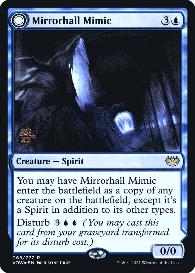 Image of Mirrorhall Mimic (PRE-068) - Innistrad: Crimson Vow Promos: (Double Faced Transform) Foil