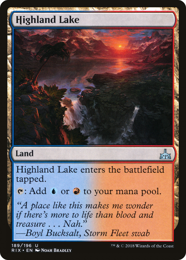 Image of Highland Lake (RIX-189) - Rivals of Ixalan Foil