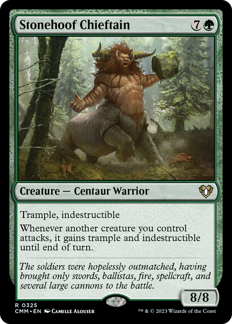 Image of Stonehoof Chieftain (CMM-325) - Commander Masters Foil