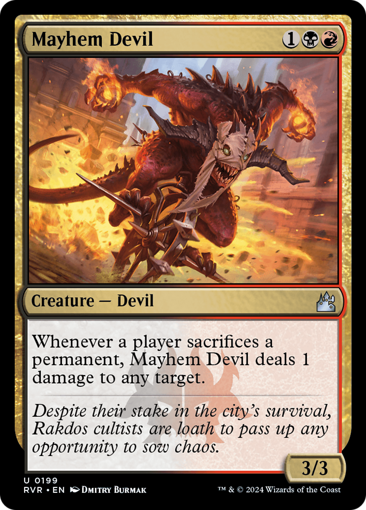 Image of Mayhem Devil (RVR-199) - Ravnica Remastered Foil