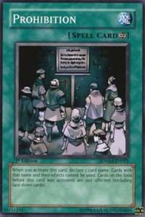 Image of Prohibition (SDMM-EN022) - Structure Deck: Machina Mayhem Unlimited