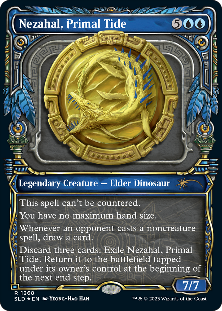 Image of Nezahal, Primal Tide (Halo Foil) (SLD-1268) - Secret Lair Drop: (Showcase) Foil