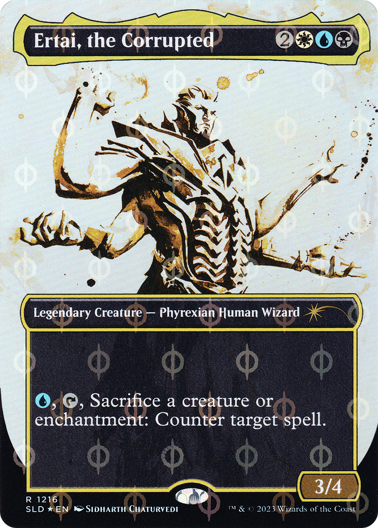 Image of Ertai, the Corrupted (Step-and-Compleat Foil) (SLD-1216) - Secret Lair Drop (Borderless) Foil