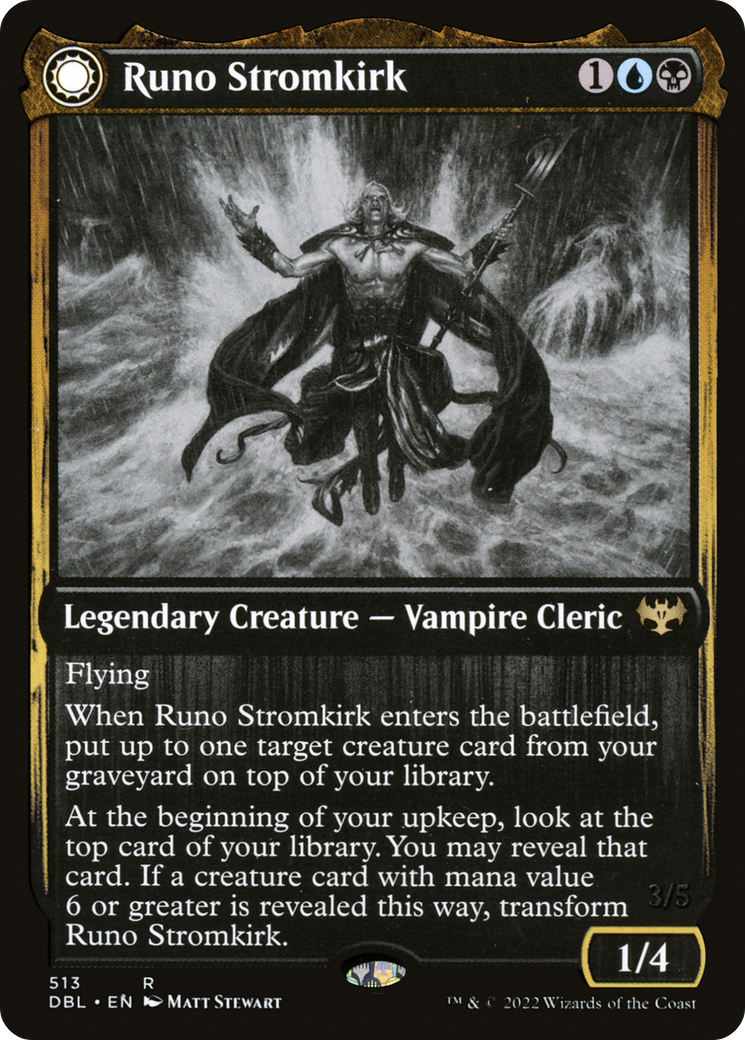Image of Runo Stromkirk (DBL-513) - Innistrad: Double Feature: (Double Faced Transform) Foil