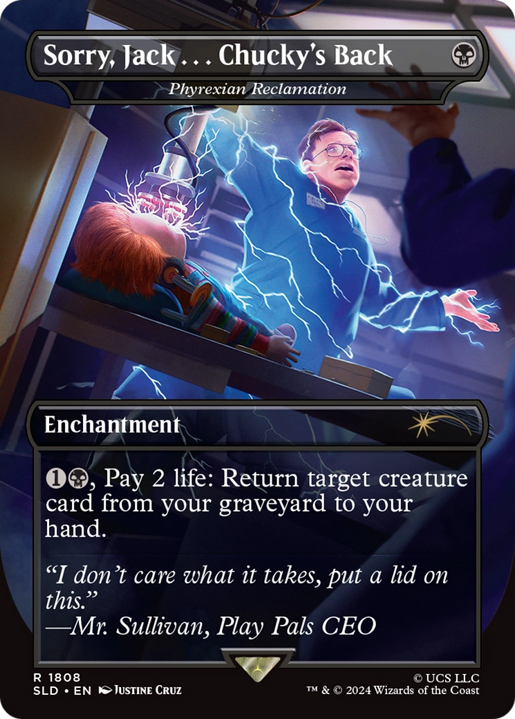 Image of Phyrexian Reclamation (SLD-1808) - Secret Lair Drop / Sorry, Jack . . . Chucky's Back (Borderless)