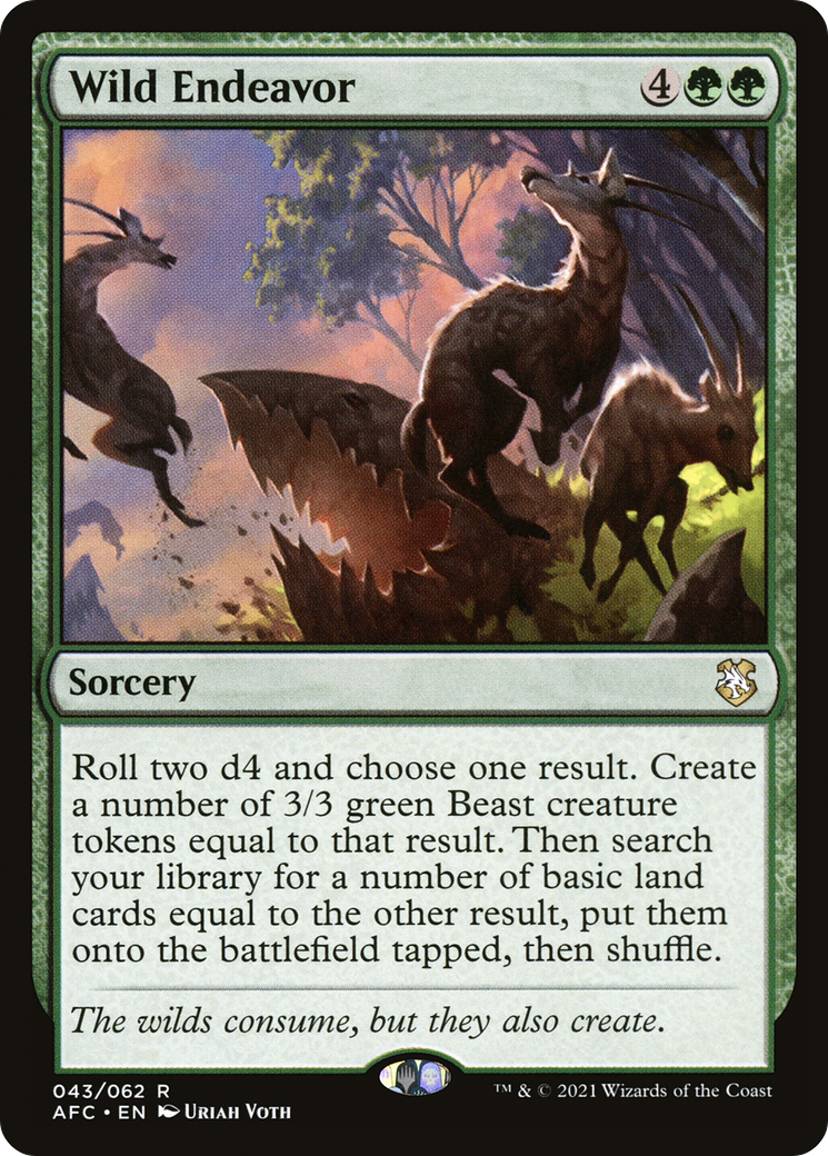 Image of Wild Endeavor (AFC-043) - Forgotten Realms Commander