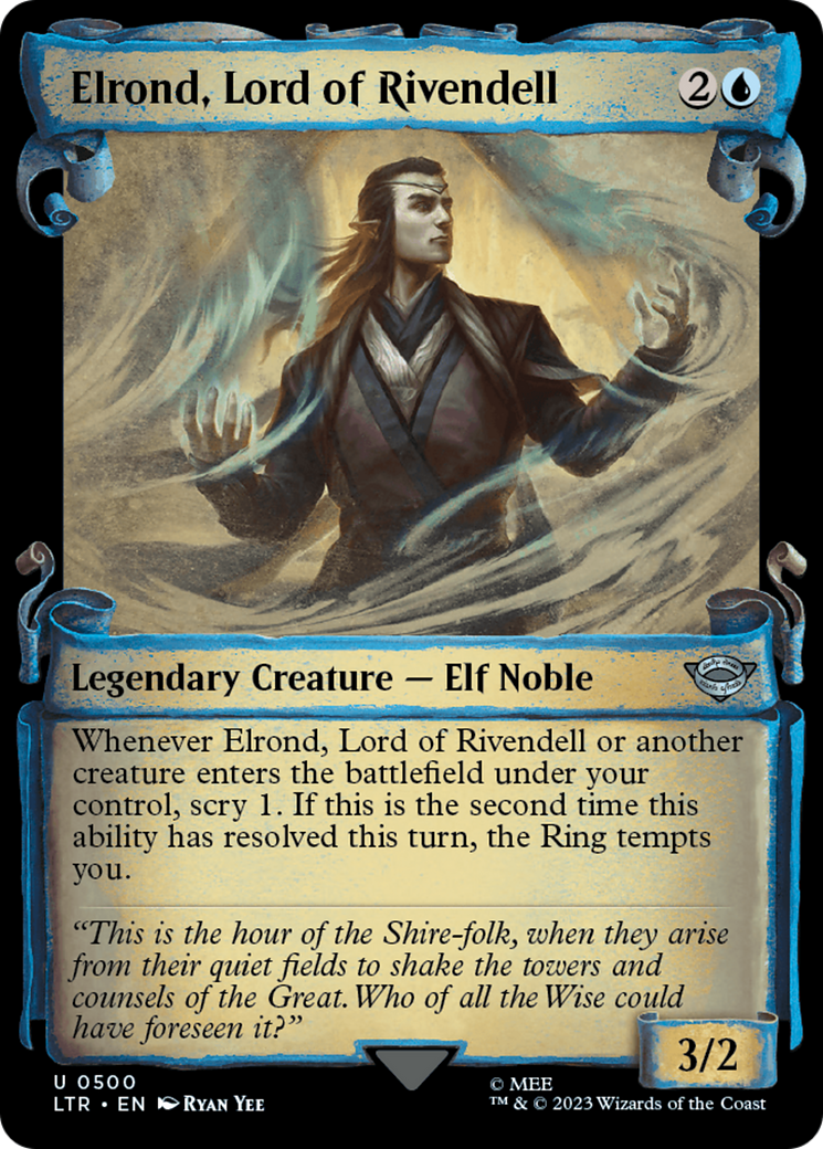 Image of Elrond, Lord of Rivendell (Showcase Scrolls) (LTR-500) - The Lord of the Rings: Tales of Middle-earth: (Showcase)