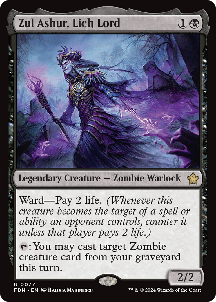 Image of Zul Ashur, Lich Lord (FDN-077) - Foundations Foil
