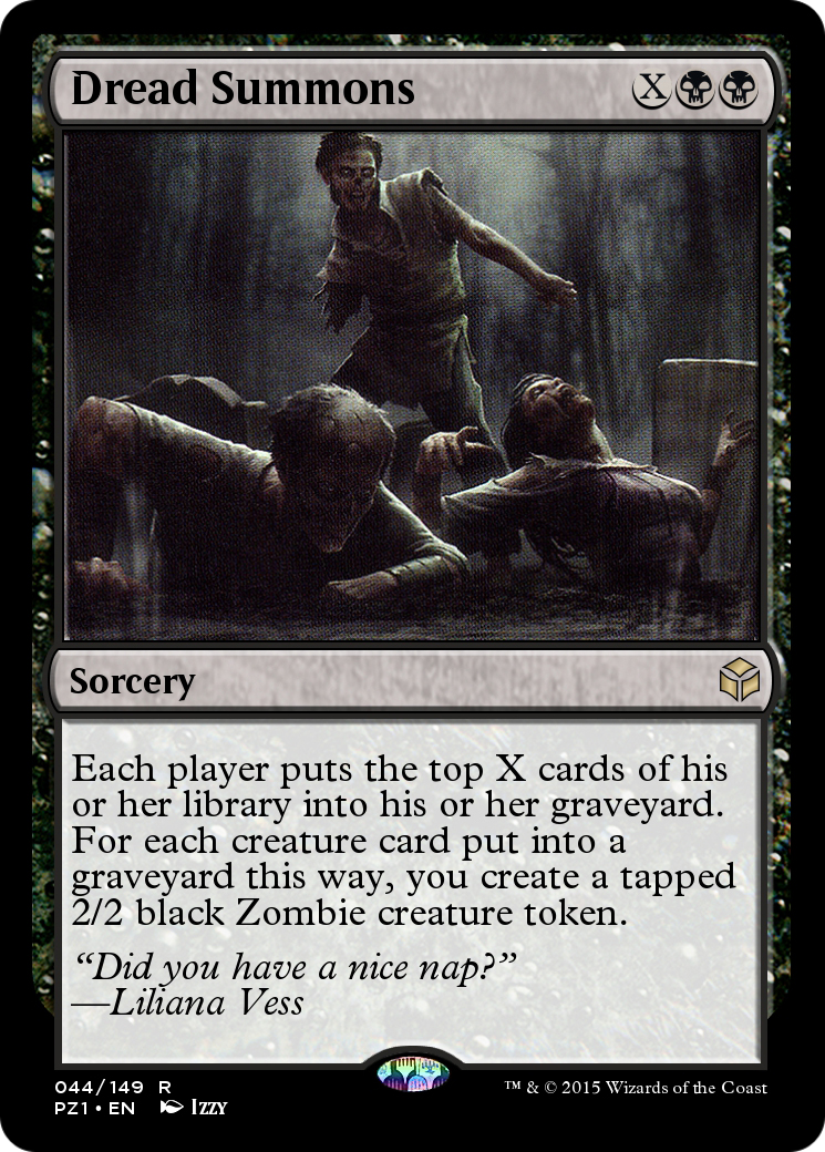 Image of Dread Summons (PZ1-044) - Legendary Cube Prize Pack Foil