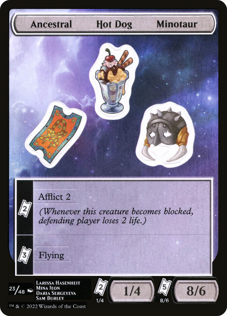 Image of Ancestral Hot Dog Minotaur (UNF-023) - Unfinity Sticker Sheets