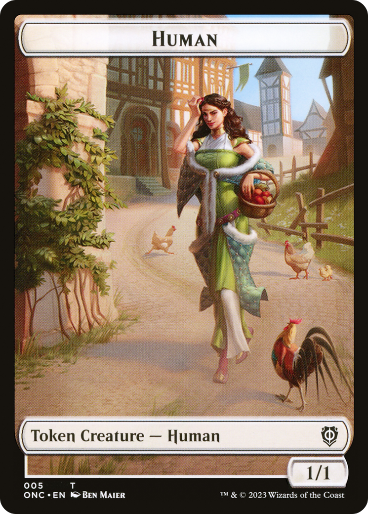 Image of Human (TONC-005) - Phyrexia: All Will Be One Commander Tokens