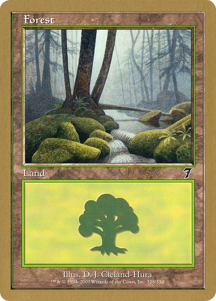 Image of Forest (328) - 2001 Jan Tomcani (7ED) (WCD-) - World Championship Decks 2001