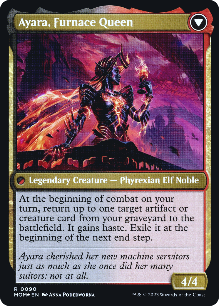 Image of Ayara, Widow of the Realm (PRE-090) - March of the Machine Promos Foil