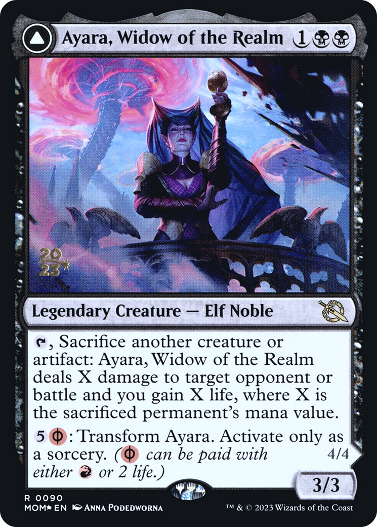 Image of Ayara, Widow of the Realm (PRE-090) - March of the Machine Promos Foil