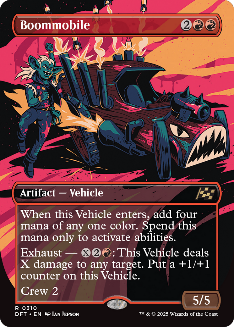 Image of Boommobile (Borderless) (DFT-310) - Aetherdrift (Borderless) Foil