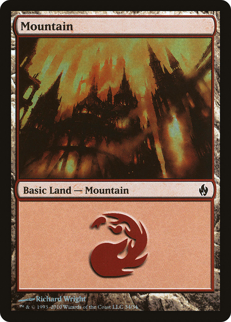 Image of Mountain (34) (PD2-034) - Premium Deck Series: Fire and Lightning Foil