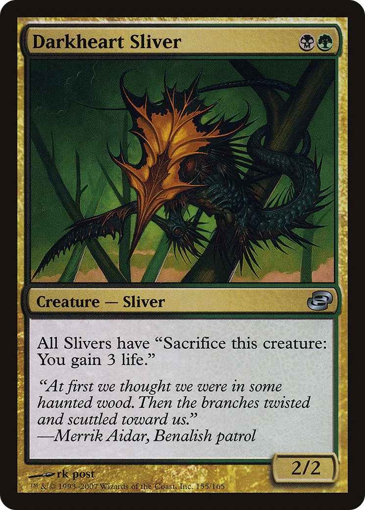 Image of Darkheart Sliver (PLC-155) - Planar Chaos Foil