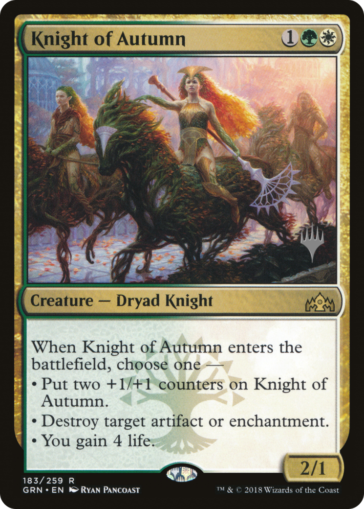 Image of Knight of Autumn (PPM20-183) - Guilds of Ravnica Promos Foil