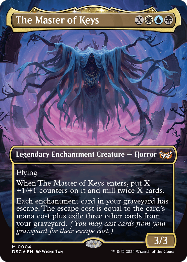 Image of The Master of Keys (Borderless) (DSC-004) - Duskmourn: House of Horror Commander: (enchantment) (Borderless)