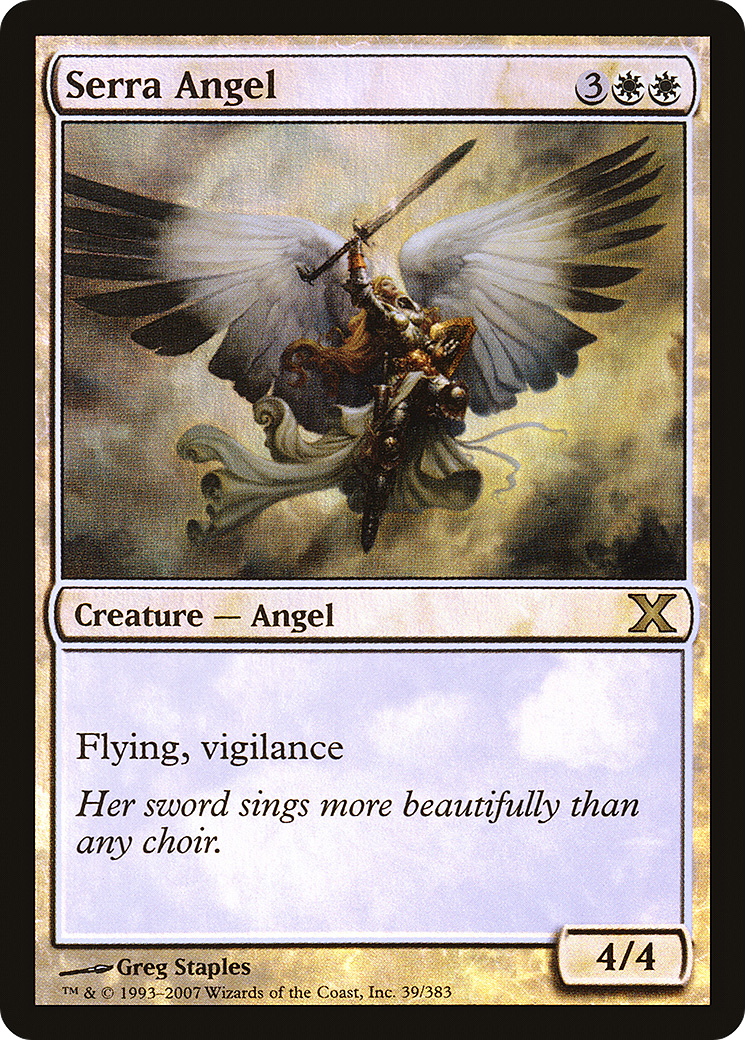 Image of Serra Angel (10E-39★) - Tenth Edition Foil