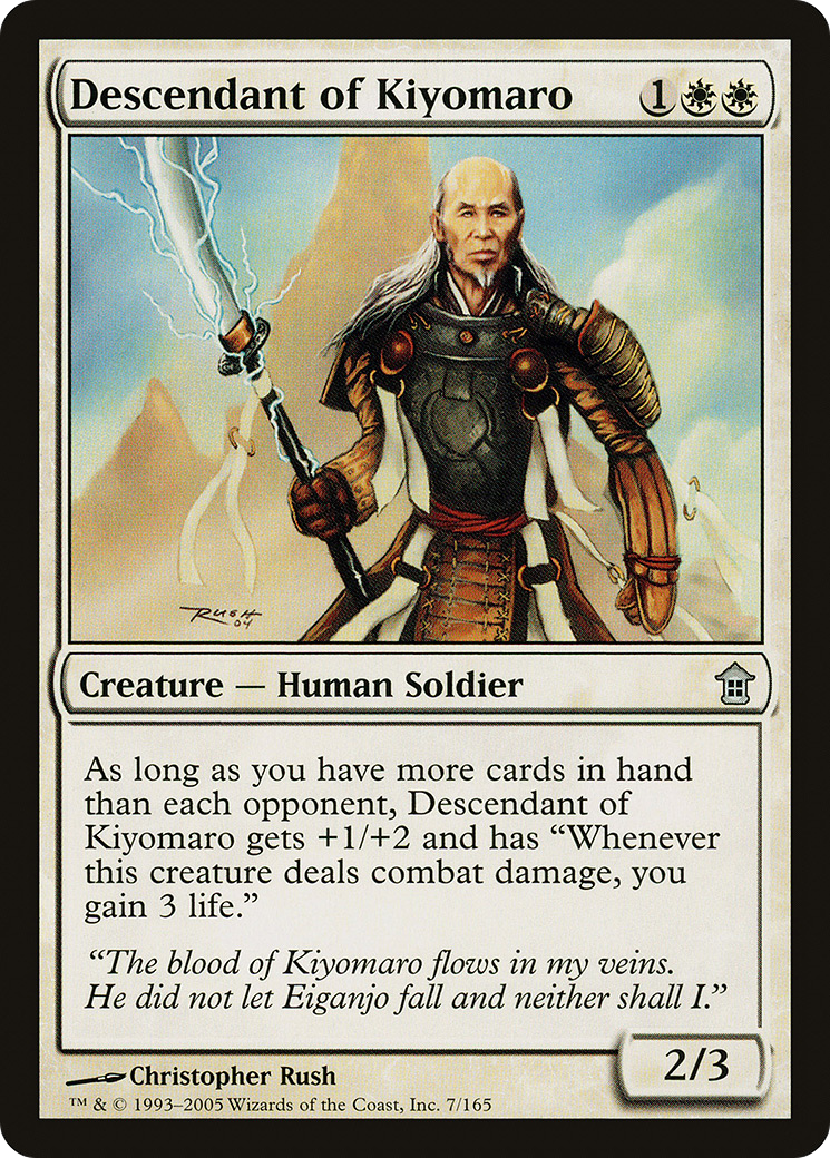 Image of Descendant of Kiyomaro (SOK-007) - Saviors of Kamigawa