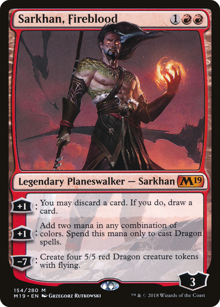 Image of Sarkhan, Fireblood (M19-154) - Core Set 2019