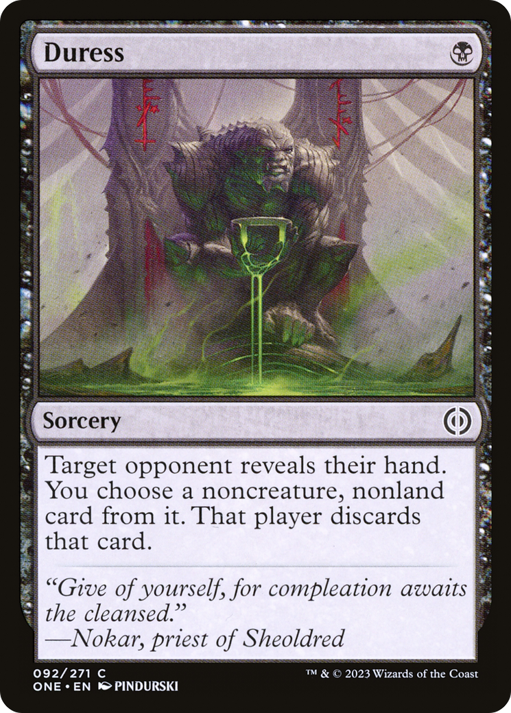 Image of Duress (ONE-092) - Phyrexia: All Will Be One