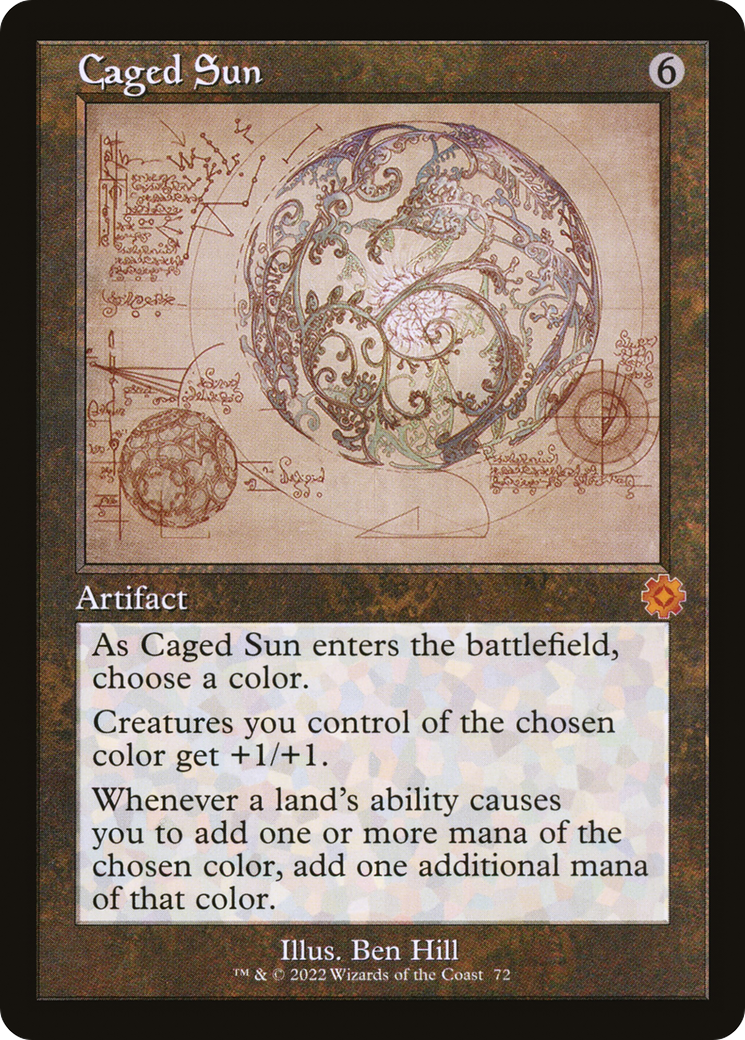 Image of Caged Sun (Schematic) (BRR-072) - The Brothers' War Retro Artifacts Foil