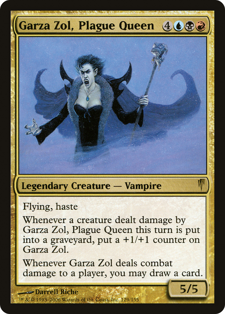 Image of Garza Zol, Plague Queen (CSP-129) - Coldsnap Foil