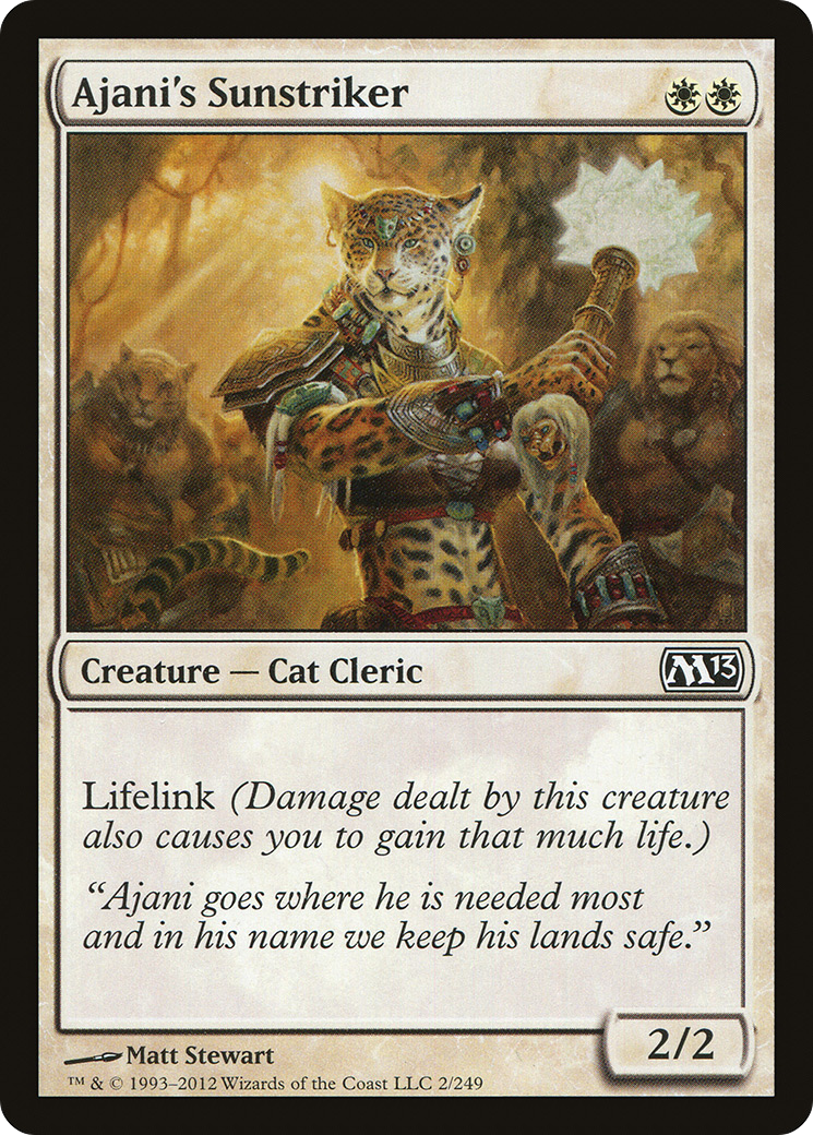 Image of Ajani's Sunstriker (M13-002) - Magic 2013 Foil