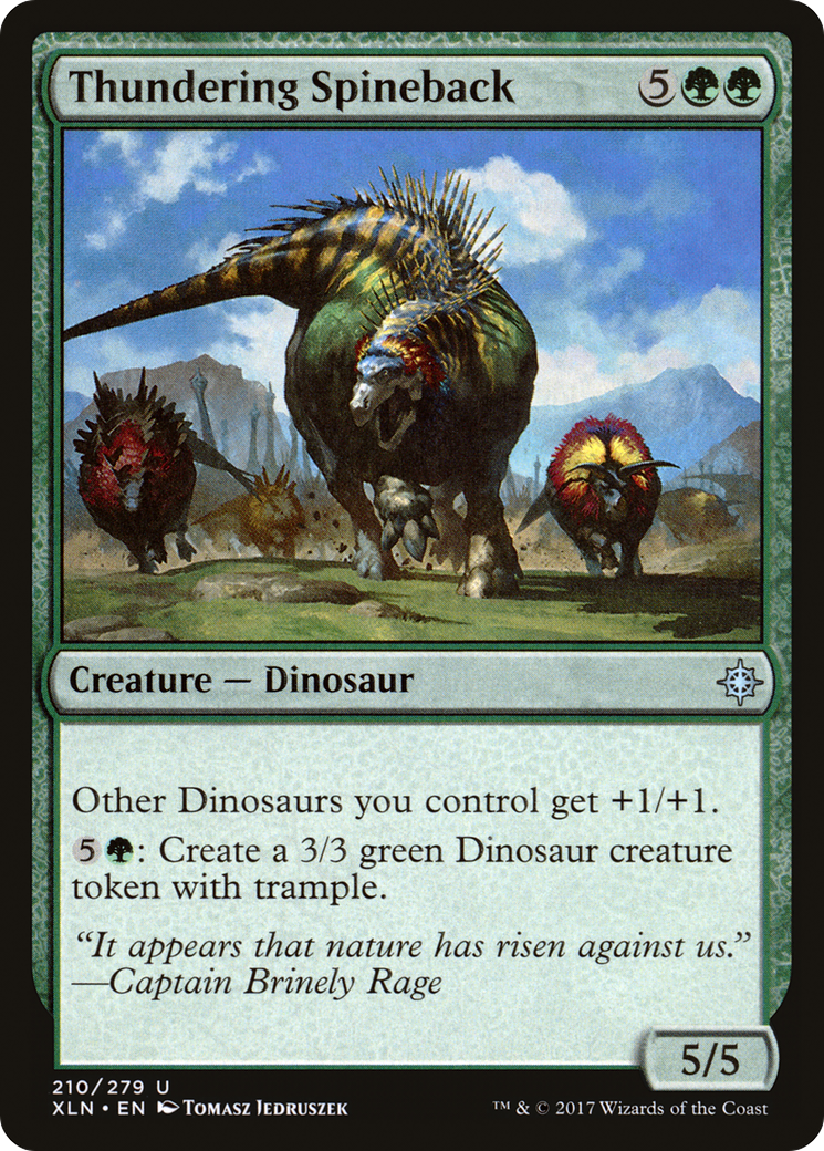 Image of Thundering Spineback (XLN-210) - Ixalan Foil