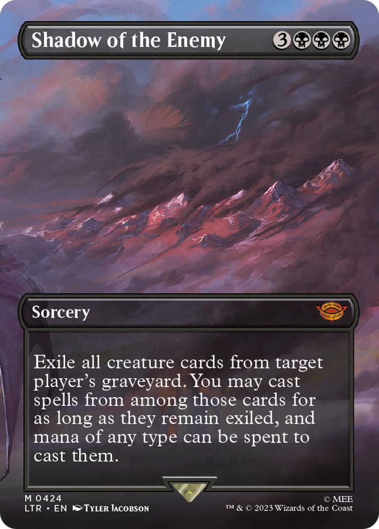 Image of Shadow of the Enemy (Borderless) (LTR-424) - The Lord of the Rings: Tales of Middle-earth (Borderless) Foil