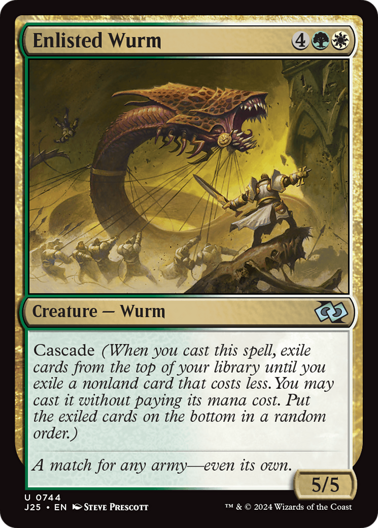 Image of Enlisted Wurm (J25-744) - Foundations Jumpstart