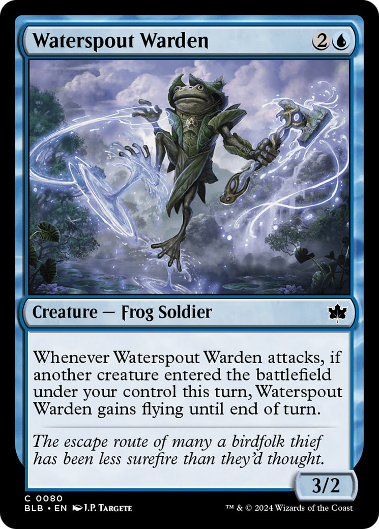 Image of Waterspout Warden (BLB-080) - Bloomburrow Foil