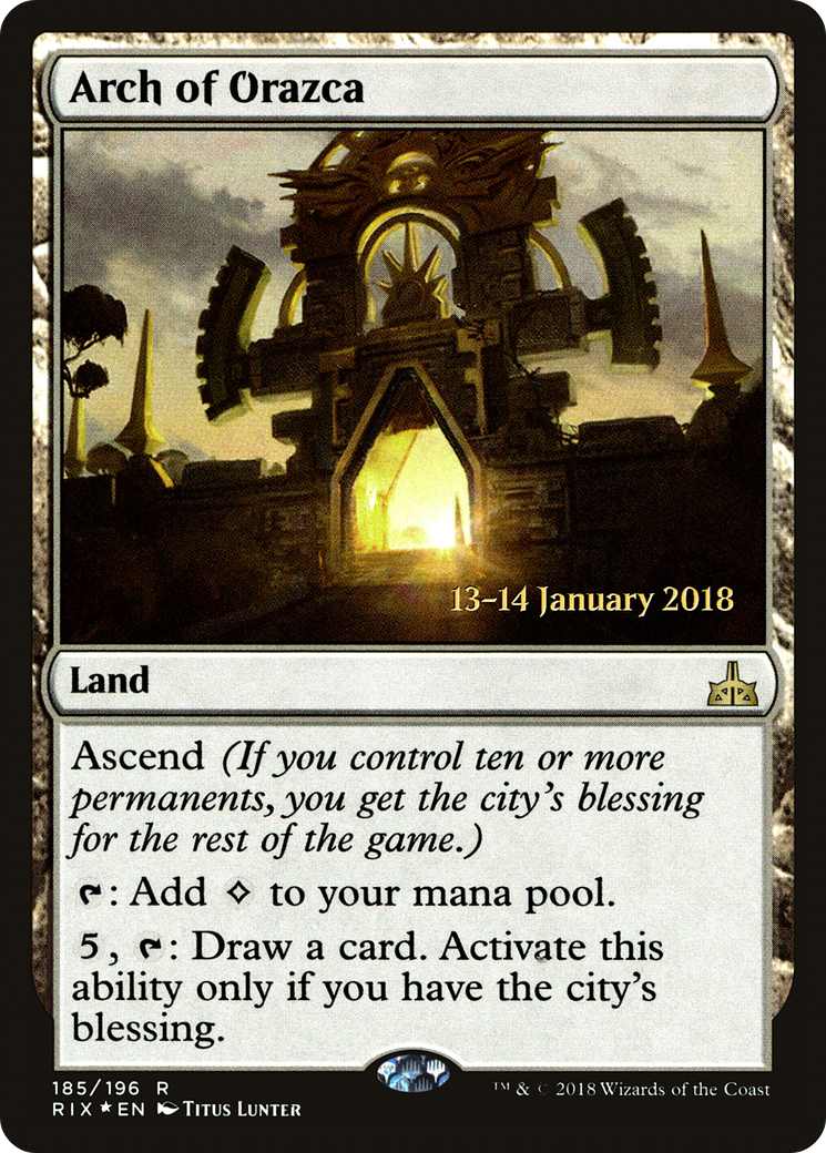 Image of Arch of Orazca (PRE-185) - Rivals of Ixalan Promos Foil
