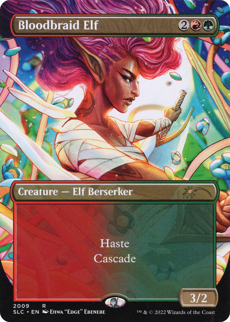 Image of Bloodbraid Elf (SLC-2009) - Secret Lair Countdown Kit (Borderless)