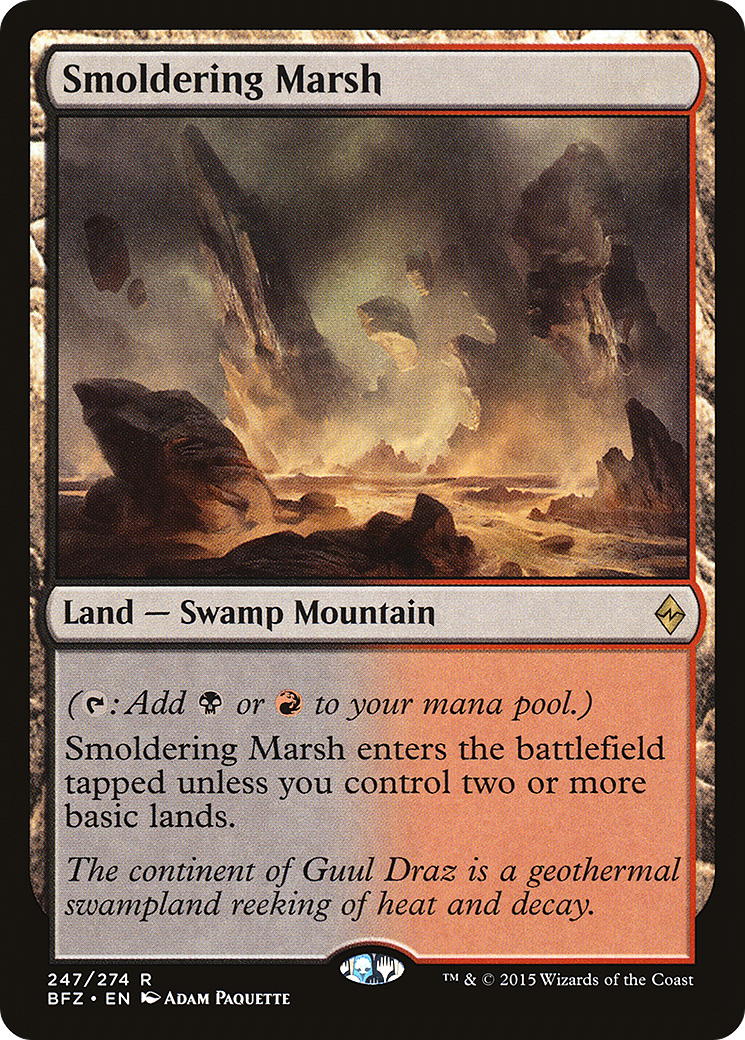 Image of Smoldering Marsh (BFZ-247) - Battle for Zendikar Foil
