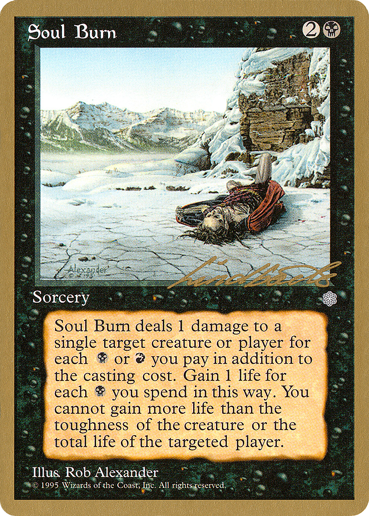 Image of Soul Burn - 1996 Leon Lindback (ICE) (WCD-) - Pro Tour Collector Set