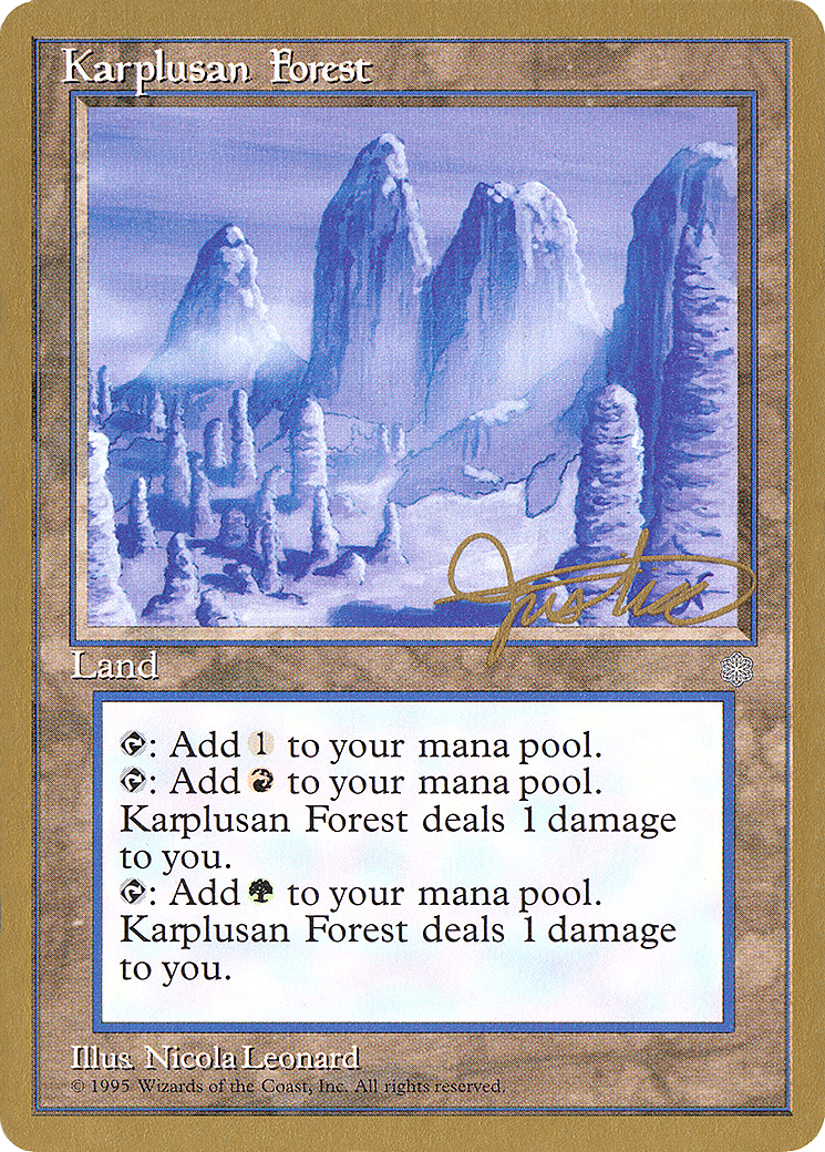 Image of Karplusan Forest - 1996 Mark Justice (ICE) (WCD-) - Pro Tour Collector Set
