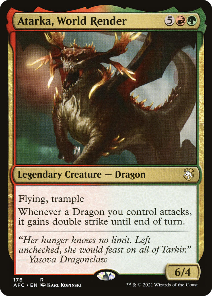 Image of Atarka, World Render (AFC-176) - Forgotten Realms Commander