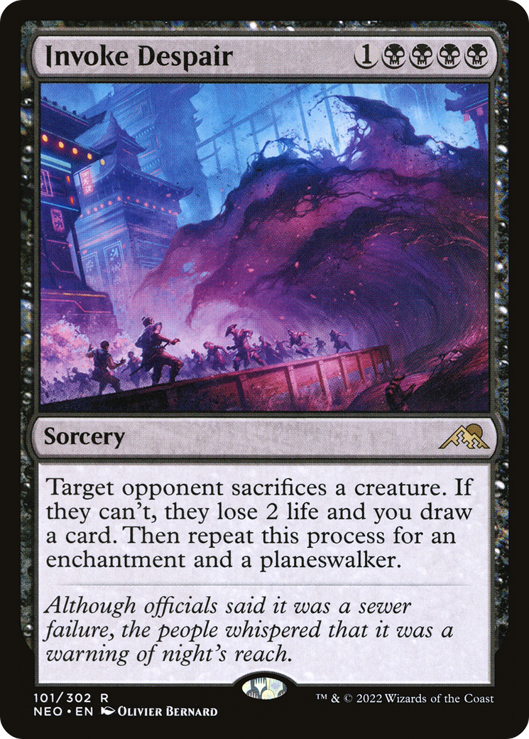 Image of Invoke Despair (NEO-101) - Kamigawa: Neon Dynasty Foil