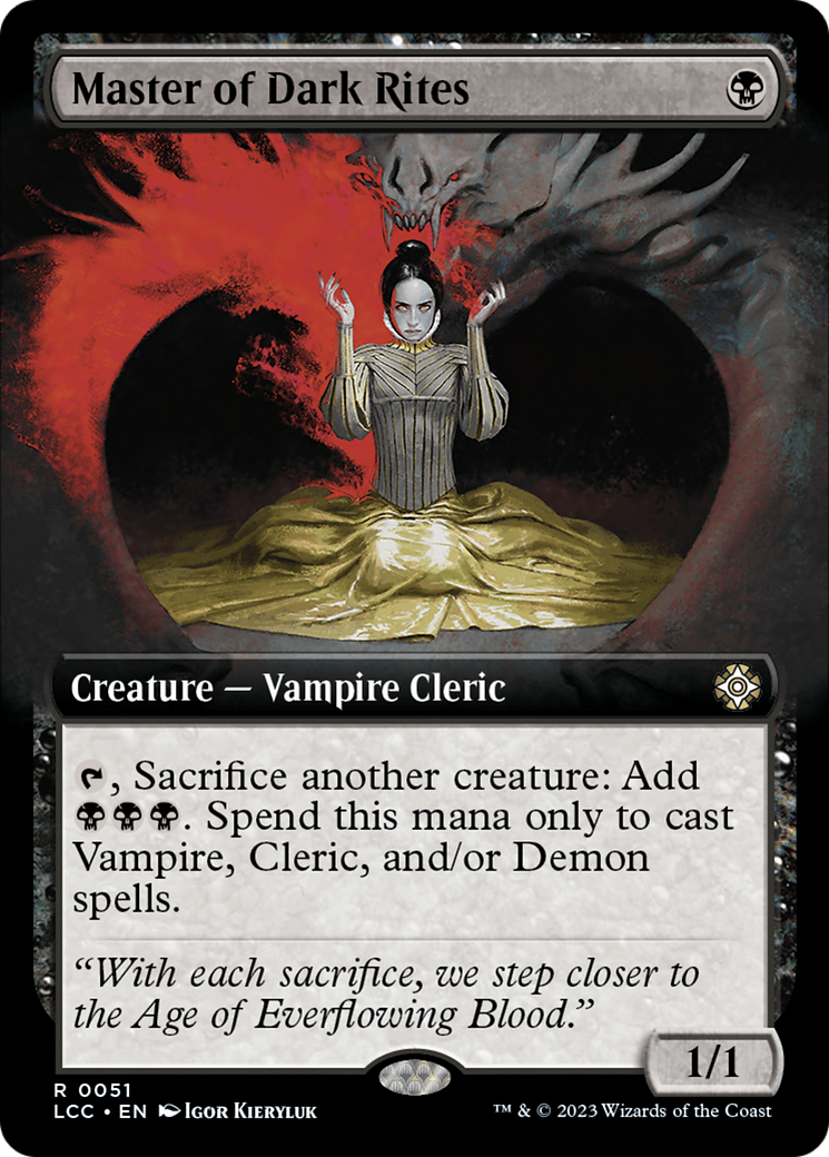 Image of Master of Dark Rites (Extended Art) (LCC-051) - The Lost Caverns of Ixalan Commander: (Extended Art)