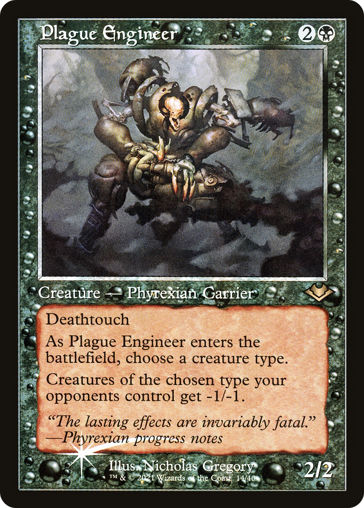 Image of Plague Engineer (Retro Frame) (MH1-014) - Modern Horizons 1 Timeshifts Foil