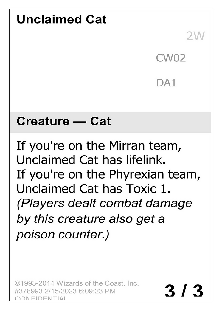 Image of Unclaimed Cat (UNK-CW02) - Unknown Event