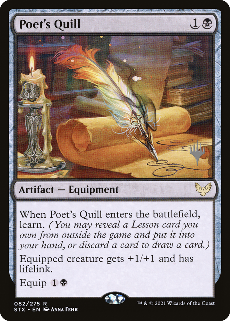 Image of Poet's Quill (PPSTX-082) - Strixhaven: School of Mages Promos Foil