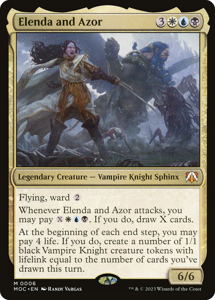 Image of Elenda and Azor (MOC-006) - March of the Machine Commander Foil