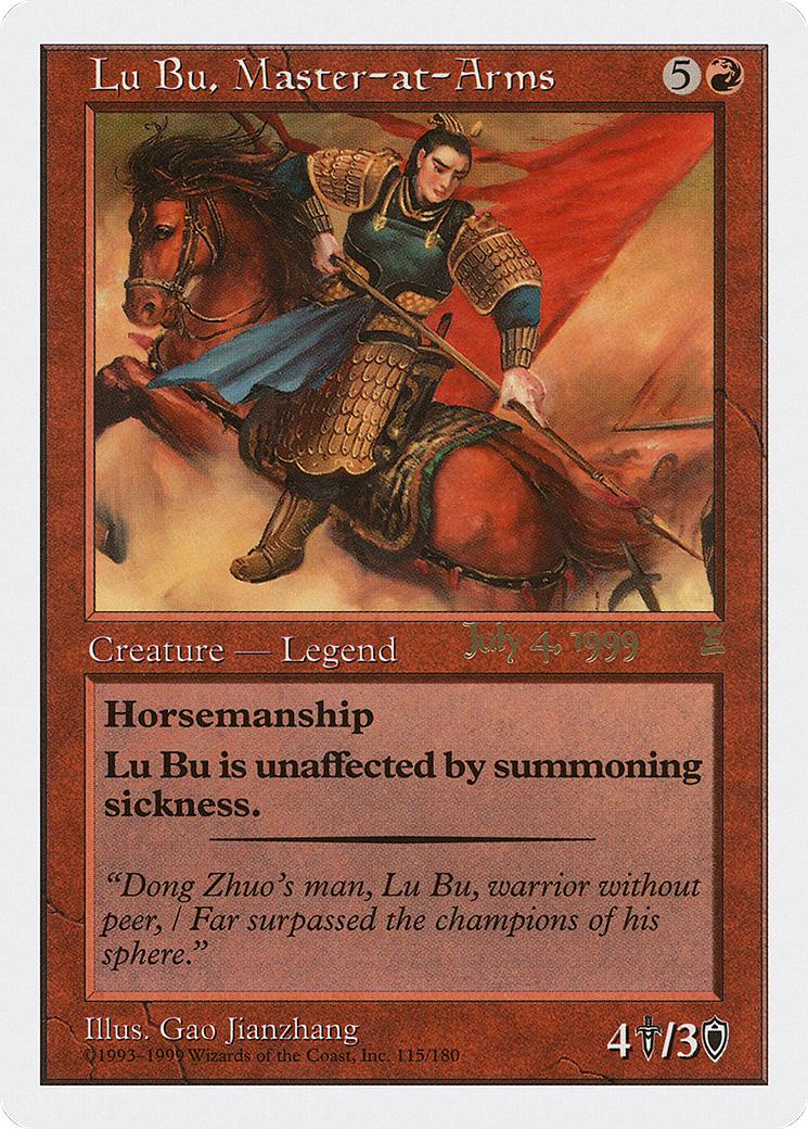Image of Lu Bu, Master-at-Arms (Singapore 7/4/99) (PRE-115) - Portal: Three Kingdoms Promos