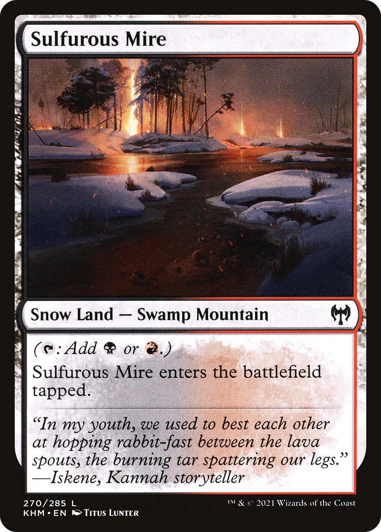 Image of Sulfurous Mire (KHM-270) - Kaldheim: (snow)